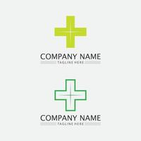 logo de l'hôpital et symboles d'icône de soins de santé application d'icônes de modèle vecteur