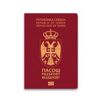 passeport de la serbie. modèle d'identification de citoyen. vecteur