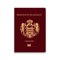 passeport monégasque. modèle d'identification de citoyen. pour votre conception vecteur