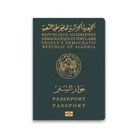 passeport de l'algerie. modèle d'identification de citoyen. pour votre conception vecteur