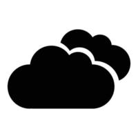 illustration d'icône de nuage, temps nuageux, nuage de nuit. logo vectoriel adapté aux sites Web, aux applications