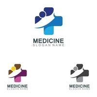 logotype médical conception de soins de santé croix illustration vecteur