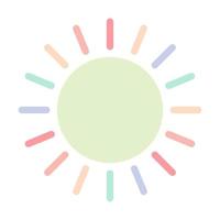 vecteur d'icône de couleur pastel soleil pour votre conception web, logo, interface utilisateur. illustration