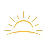 un demi-soleil se couche vers le bas icône vecteur coucher de soleil concept pour la conception graphique, le logo, le site Web, les médias sociaux, l'application mobile, l'illustration de l'interface utilisateur