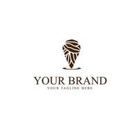logo coffee point, logo spot, logo cafe design eps vecteur