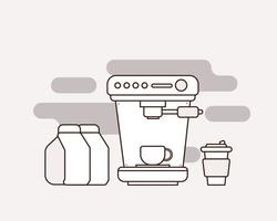 cafetière. style de vecteur de dessin animé pour votre conception.