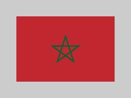 drapeau marocain, couleurs officielles et proportion. illustration vectorielle. vecteur