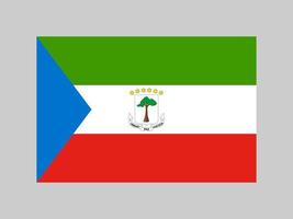 drapeau de la guinée équatoriale, couleurs officielles et proportion. illustration vectorielle. vecteur