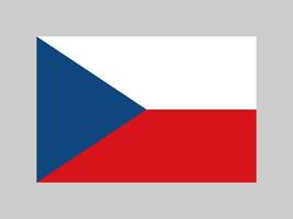 drapeau de la république tchèque, couleurs officielles et proportion. illustration vectorielle. vecteur