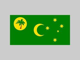 drapeau des îles cocos, couleurs officielles et proportion. illustration vectorielle. vecteur