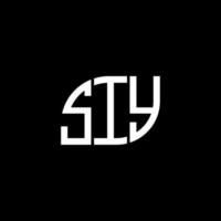 conception de lettre siy. création de logo de lettre siy sur fond noir. concept de logo de lettre initiales créatives siy. conception de lettre siy. création de logo de lettre siy sur fond noir. s vecteur