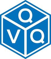 création de logo de lettre qvq sur fond noir. concept de logo de lettre initiales créatives qvq. conception de lettre qvq. vecteur
