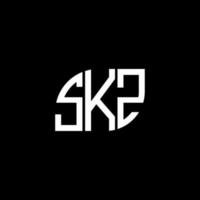 concept de logo de lettre initiales créatives skz. skz lettre design.skz lettre logo design sur fond noir. concept de logo de lettre initiales créatives skz. conception de lettre skz. vecteur