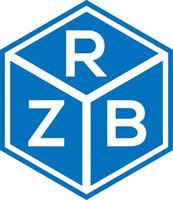 création de logo de lettre rzb sur fond noir. concept de logo de lettre initiales créatives rzb. conception de lettre rzb. vecteur