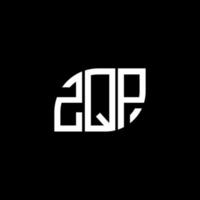 création de logo de lettre zqp sur fond noir. concept de logo de lettre initiales créatives zqp. conception de lettre zqp. vecteur