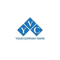 création de logo de lettre yvc sur fond blanc. concept de logo de lettre initiales créatives yvc. conception de lettre yvc. vecteur