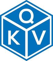 création de logo de lettre qkv sur fond noir. concept de logo de lettre initiales créatives qkv. conception de lettre qkv. vecteur