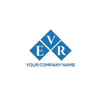création de logo de lettre evr sur fond blanc. concept de logo de lettre initiales créatives evr. conception de lettre evr. vecteur