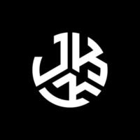 création de logo de lettre jkk sur fond noir. concept de logo de lettre initiales créatives jkk. conception de lettre jkk. vecteur