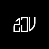 création de logo de lettre zjv sur fond noir. concept de logo de lettre initiales créatives zjv. conception de lettre zjv. vecteur