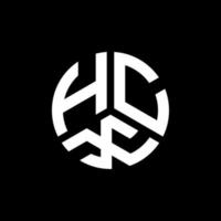 création de logo de lettre hcx sur fond blanc. concept de logo de lettre initiales créatives hcx. conception de lettre hcx. vecteur
