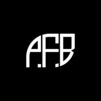 création de logo de lettre pfb sur fond noir.concept de logo de lettre initiales créatives pfb.conception de lettre vectorielle pfb. vecteur