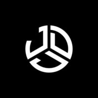 création de logo de lettre jdj sur fond noir. concept de logo de lettre initiales créatives jdj. conception de lettre jdj. vecteur