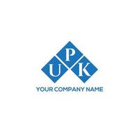 création de logo de lettre upk sur fond blanc. concept de logo de lettre initiales créatives upk. conception de lettre upk. vecteur