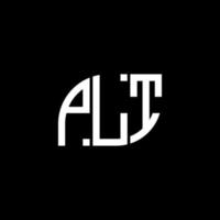création de logo de lettre plt sur fond noir. concept de logo de lettre initiales créatives plt. conception de lettre vectorielle plt. vecteur