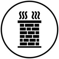 style d'icône de cheminée vecteur