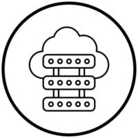 style d'icône de serveur cloud vecteur