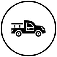 style d'icône de camionnette vecteur