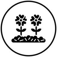 style d'icône de plantation de fleurs vecteur