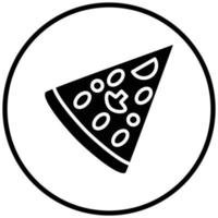 style d'icône de tranche de pizza vecteur