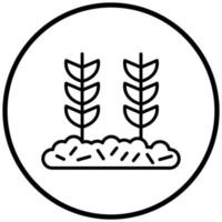 style d'icône de plantation de blé vecteur