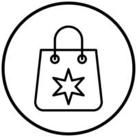 style d'icône de sacs à provisions vecteur