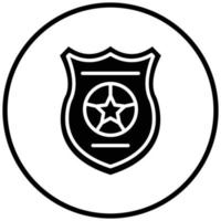 style d'icône d'insigne de police vecteur