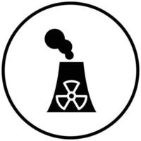 style d'icône de l'énergie nucléaire vecteur