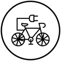 style d'icône de vélo électrique vecteur