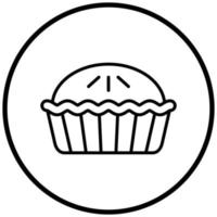 style d'icône de tarte vecteur