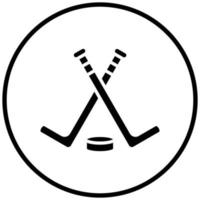style d'icône de hockey sur glace vecteur