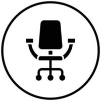 style d'icône de chaise de bureau vecteur