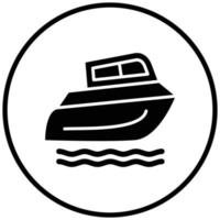 style d'icône de bateau rapide vecteur