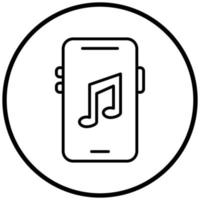 style d'icône d'application de musique mobile vecteur