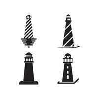 modèle de logo de phare vecteur