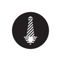 modèle de logo de phare vecteur