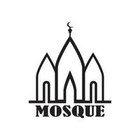 vecteur de logo de mosquée