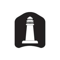 modèle de logo de phare vecteur