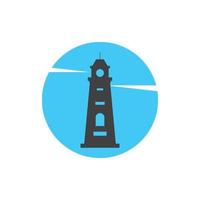 modèle de logo de phare vecteur