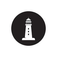 modèle de logo de phare vecteur